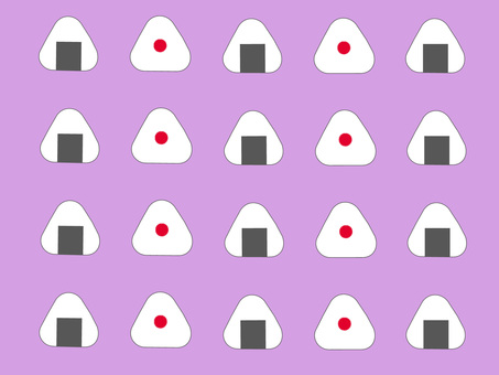 おにぎり柄3 おにぎり,食べ物,塩にぎり,海苔おにぎり,お米,ご飯,料理,シンプル,アイコン,柄のイラスト素材