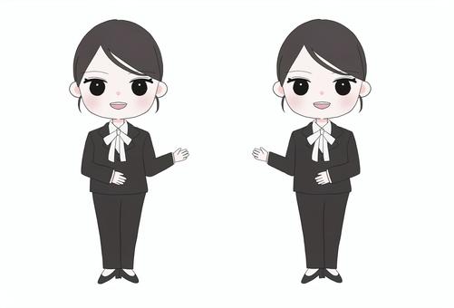 スーツの女性(案内) スーツの女性(案内) ビジネス,スーツ,女性,オフィス,かわいい,説明,案内,プレゼン,会社,社会人のイラスト素材