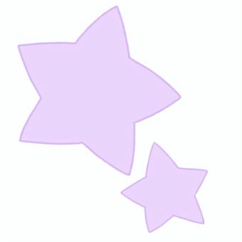 お星さま紫(デフォルメ) 星,星柄,ゆるい,手描き,フリーハンド,デフォルメ,シンプル,かわいい,手書き,ラフのイラスト素材