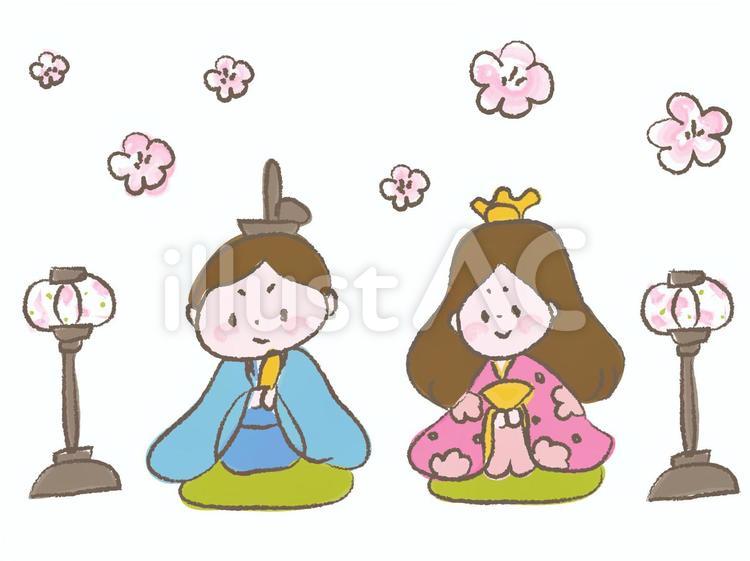 ひなまつり色付きver ひな祭りイラスト,ひな祭り,ひなまつりのイラスト素材