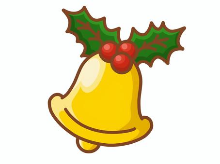 ベル（クリスマス） ベル,手描き,一つ,一個,ワンポイント,かわいい,シンプル,鈴,クリスマス,メリークリスマスのイラスト素材