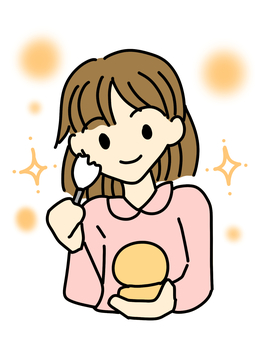 メイク正面背景あり メイク,人物,美容,化粧品,コスメ,おしゃれ,鏡,シンプル,かわいい,生活のイラスト素材