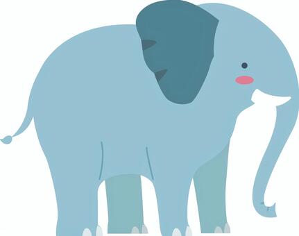 ゾウのイラスト ぞう,ゾウ,象,キッズ,動物,動物園,サファリ,子供,生き物,デフォルメのイラスト素材
