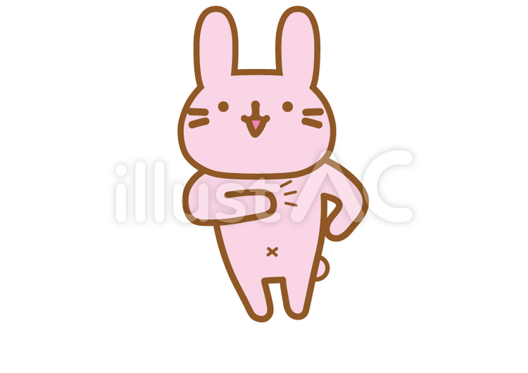 うさぎ任せて！ うさぎ,任せて,やる気のイラスト素材