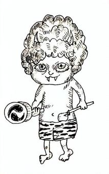 Illustration, hello kaminari, mine, dear customer, 