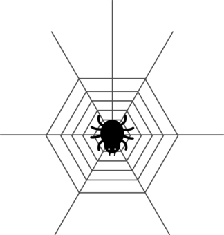 삽화, 거미, 둥지, 생물, 