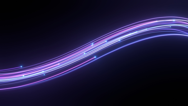 紫の光線が波打つエフェクト背景3 曲線,背景,ウェーブ,光線,レーザー,抽象的,ビジネス,壁紙,ネオン,スライドのイラスト素材