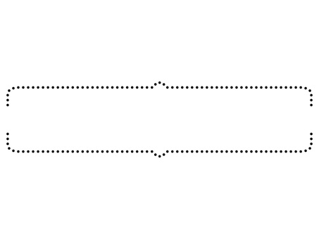 点線で描かれた横向きの波括弧フレーム フレーム,飾り枠,波括弧,かっこ,ブレース,グループ,シンボル,記号,点線,ドットのイラスト素材