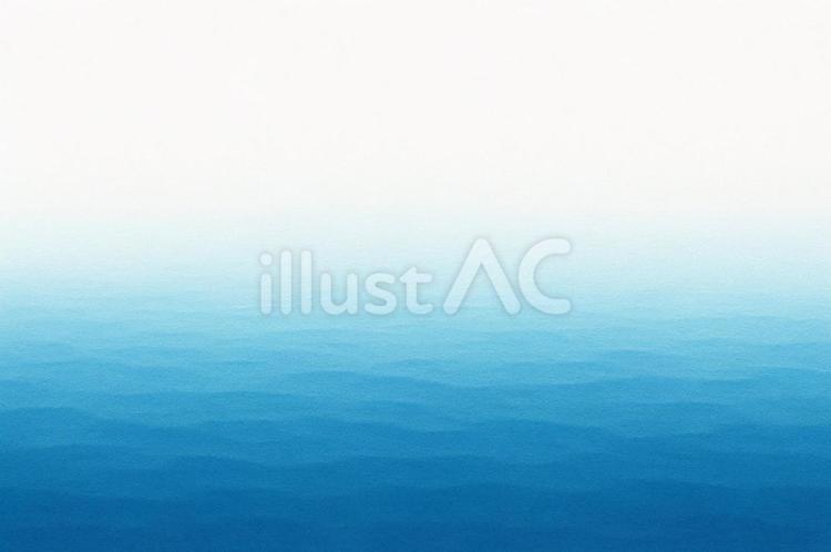 海　グラデーション　横長背景 海,波,水彩のイラスト素材