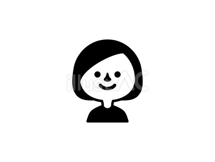 女の子（線画） 女の子,人物,線画のイラスト素材