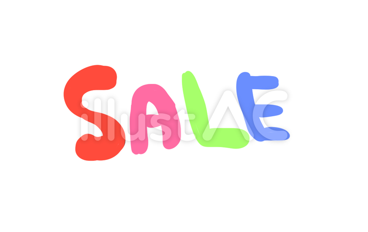 SALE セール,カラフル,売り場のイラスト素材
