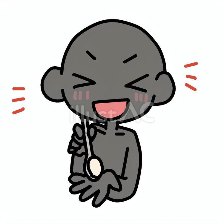 嬉々としてあーんしてくるシルエット人物 シルエット,嬉々,あーんのイラスト素材