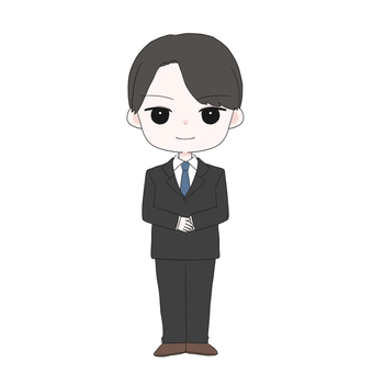 スーツの男性ビジネスマン ビジネス,スーツ,男性,オフィス,かわいい,ビジネスマン,説明,案内,会社,社会人のイラスト素材