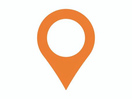 オレンジ色のマップピン 目印,アイコン,オレンジ色,スポット,場所,位置,地点,目的地,現在地,所在地のイラスト素材