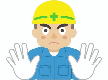 插圖, 工人, 停止, 指示, 