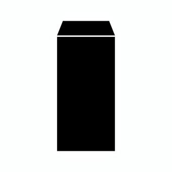 表向きの長形封筒シルエット 封筒,文房具,長形封筒,和封筒,ビジネス,事務用品,シルエット,シンプル,挿絵,黒のイラスト素材