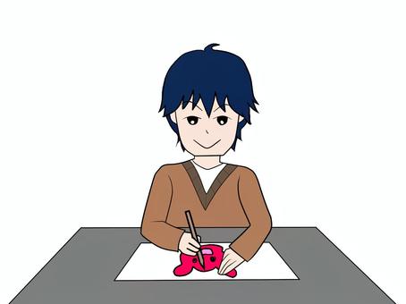 イラストを描く 男,イラスト,描く,イラストレーター,男性,絵,かく,芸術家,アーティスト,アートのイラスト素材