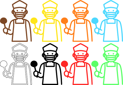 ピクトグラムの給食当番です。 ピクトグラム,給食当番,シンプルのイラスト素材