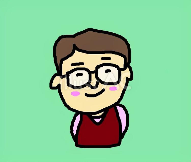 やさしいおじさん おじさん,笑顔,やさしいのイラスト素材