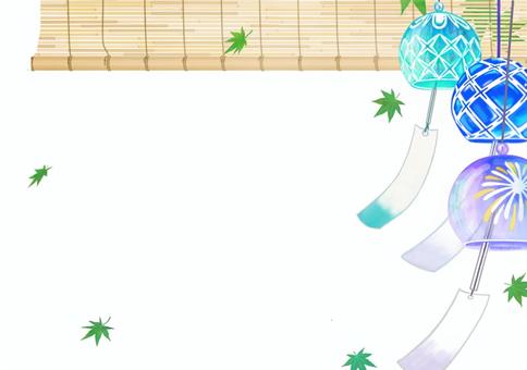 Illustration, cut glass wind chimes, facet, wind chimes, 
