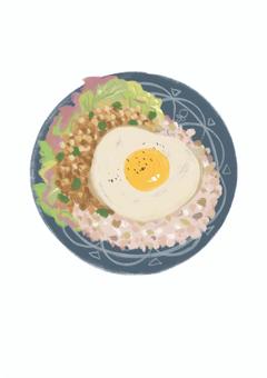 ガパオライス ガパオライス ガパオライス,エスニック,料理,タイ,手描きのイラスト素材