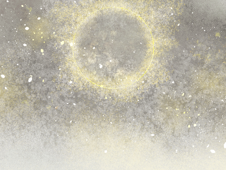 和環の雅【4】雪色の舞 円環,薄墨色,白練色,淡黄色,豪華,高級感,上品,伝統美,和モダン,デザインのイラスト素材