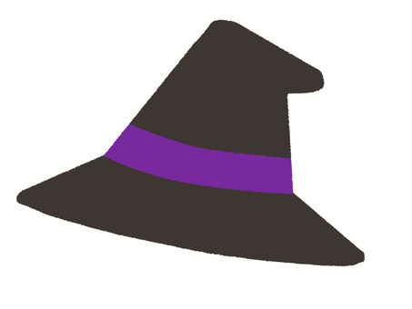 【ハロウィン】シンプルな魔女の帽子【紫】 ハロウィン,魔女,魔女の帽子,ハット,仮装,シンプル,アイコン,紫のイラスト素材