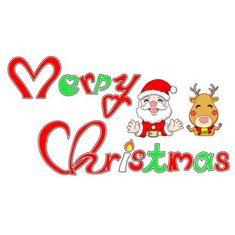 サンタとトナカイのクリスマス クリスマス,サンタ,トナカイ,冬,12月,イベント,キャラクター,イラスト,かわいい,赤のイラスト素材