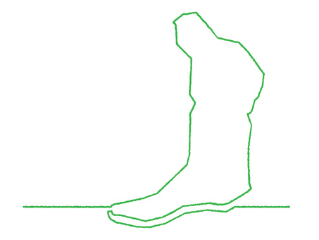 大阪の一筆書き 大阪,地図,一筆,線画,手描き,挿絵,ワンポイント,素材,商用可,無料のイラスト素材