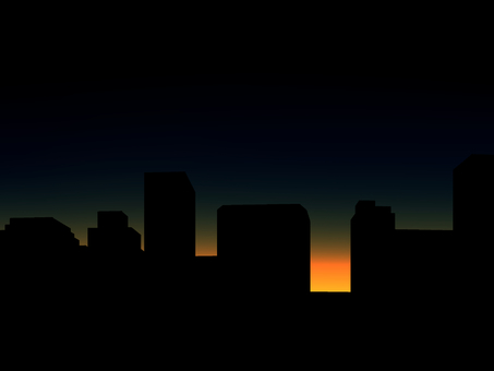 街並み６ 背景,グラデーション,夜,街,夜明けのイラスト素材