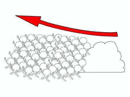 Illustration, silhouette, population, arrow, 
