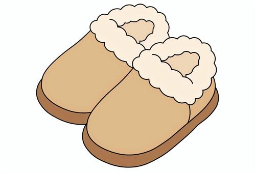 冬のあったかスリッパの足元 冬,足元,スリッパ,ルームシューズ,防寒,靴下,室内,生活,寒さ対策のイラスト素材