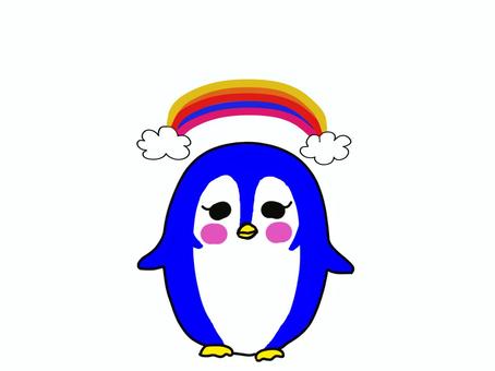 rainbow and penguin, , JPG and PNG