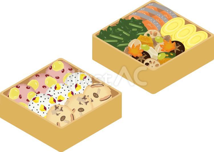 秋の行楽弁当 秋の味覚,行楽弁当,お弁当のイラスト素材