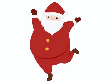 バンザイしているサンタクロース(改) サンタクロース,サンタ,クリスマス,バンザイ,ポーズ,ダンス,踊る,冬,かわいい,ばんざいのイラスト素材