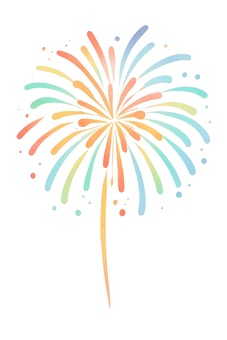 カラフルな花火