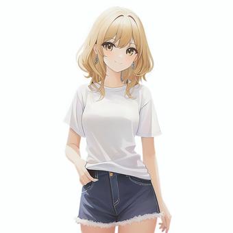 女の子のイラスト素材 女の子のイラスト素材 女性,人物,かわいい,おしゃれ,キラキラ,メイク,明るい,ロマンチック,美少女,ファッションのイラスト素材
