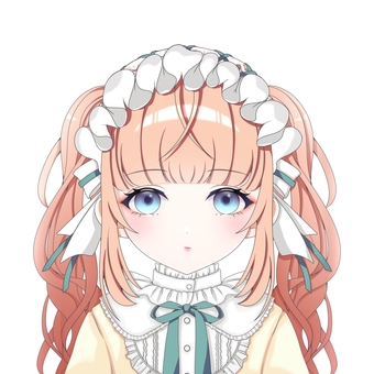 甘ロリ少女クリーム コスプレ,女子,女の子,美少女,萌え,アイコン,かわいい,萌え系,キャラ,甘ロリのイラスト素材