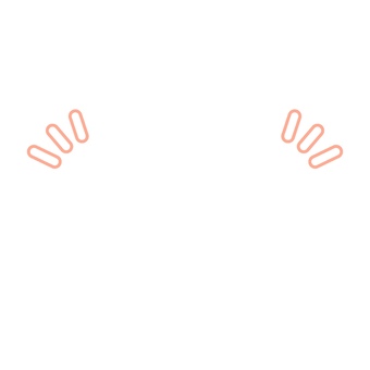 ふちどりちょんちょん　朱色 チョンチョン,ワンポイント,アクセント,目立つ,強調,素材,かわいい,シンプル,ポップ,広告のイラスト素材