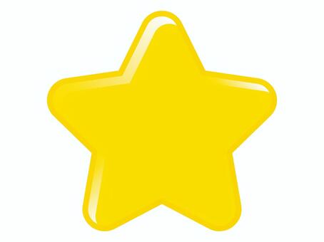 ツヤのある角丸の星 星,アイコン,黄色,ツヤ,光沢感,ベクター,角丸のイラスト素材