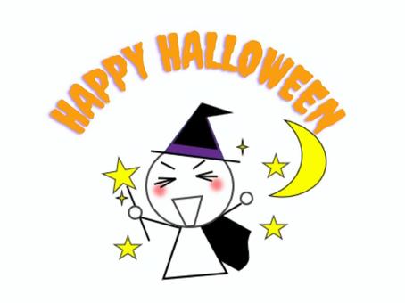 ハロウイン_魔女（文字あり）① 棒人間,ハロウイン,魔女,魔法使い,魔法,可愛い,ポップ,イベント,秋,10月のイラスト素材