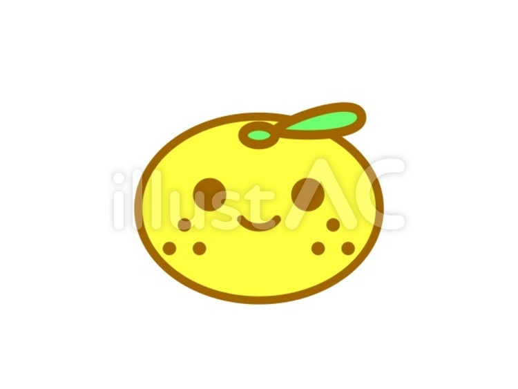 ゆずちゃん ゆず,果実,食べ物のイラスト素材