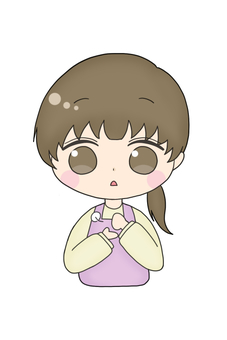 手を打つ女性のイラスト 女性,主婦,学生,納得する,思いつく,ひらめくのイラスト素材