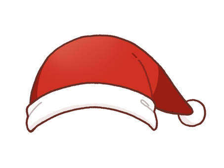 サンタ帽子　大 サンタ,サンタ帽,サンタクロース,サンタ帽子,手書き,クリスマス,クリスマスイブ,デコレーション,帽子,イベントのイラスト素材