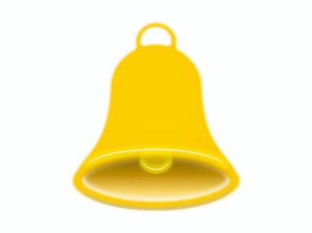 ベル2 クリスマス,ベル,アイコン,12月,冬,鐘,黄色,金色,12月24日,クリスマスイブのイラスト素材