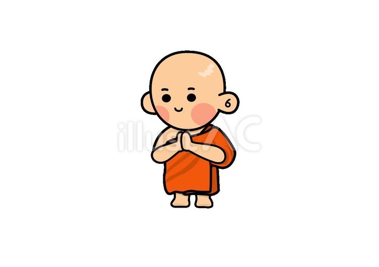 お坊さん お坊さん,僧侶,インドのイラスト素材