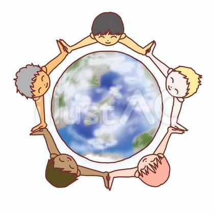 グローバルな子供たちのイラスト
