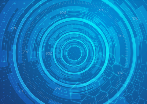 デジタル空間のイメージ背景 sf,照準,デジタル,リング,円,未来,標的,狙い,近未来,かっこいいのイラスト素材