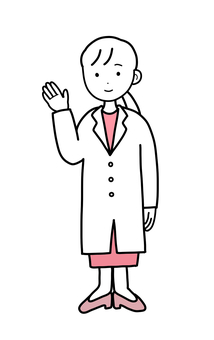 シンプル女医(p) シンプル女医(p) シンプル,女医,お医者さん,医師,人,女,白衣,案内,説明,おすすめのイラスト素材