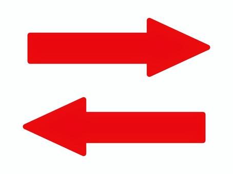 往復矢印　赤 矢印,往復,左右,交互,相互,右,左,方角,方向,サインのイラスト素材